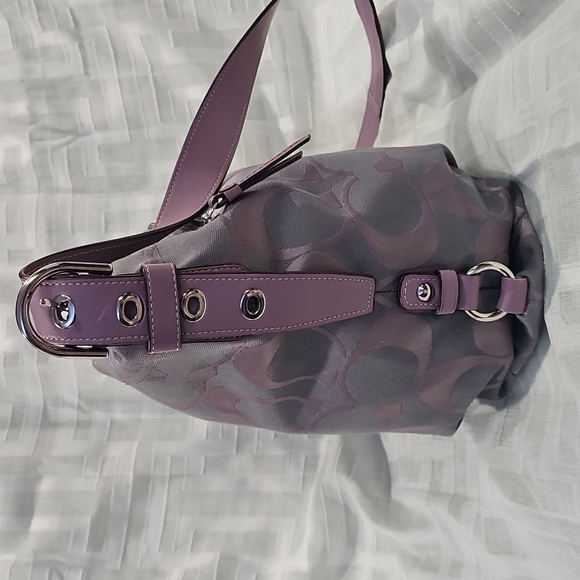 Coach Signature Purse In Lavender - Picture 3 of 7